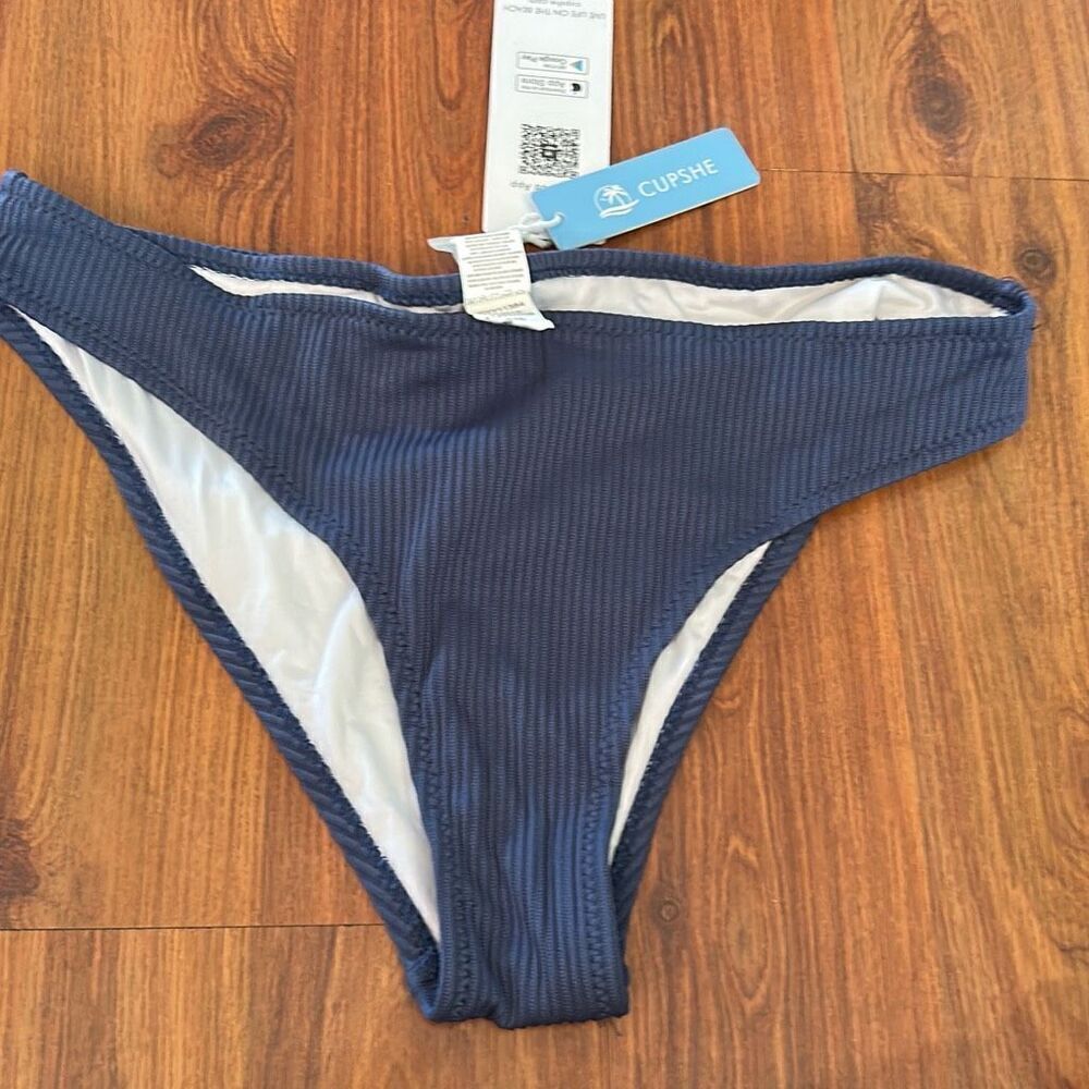NEW cupshe denim look swimwear bottom. M